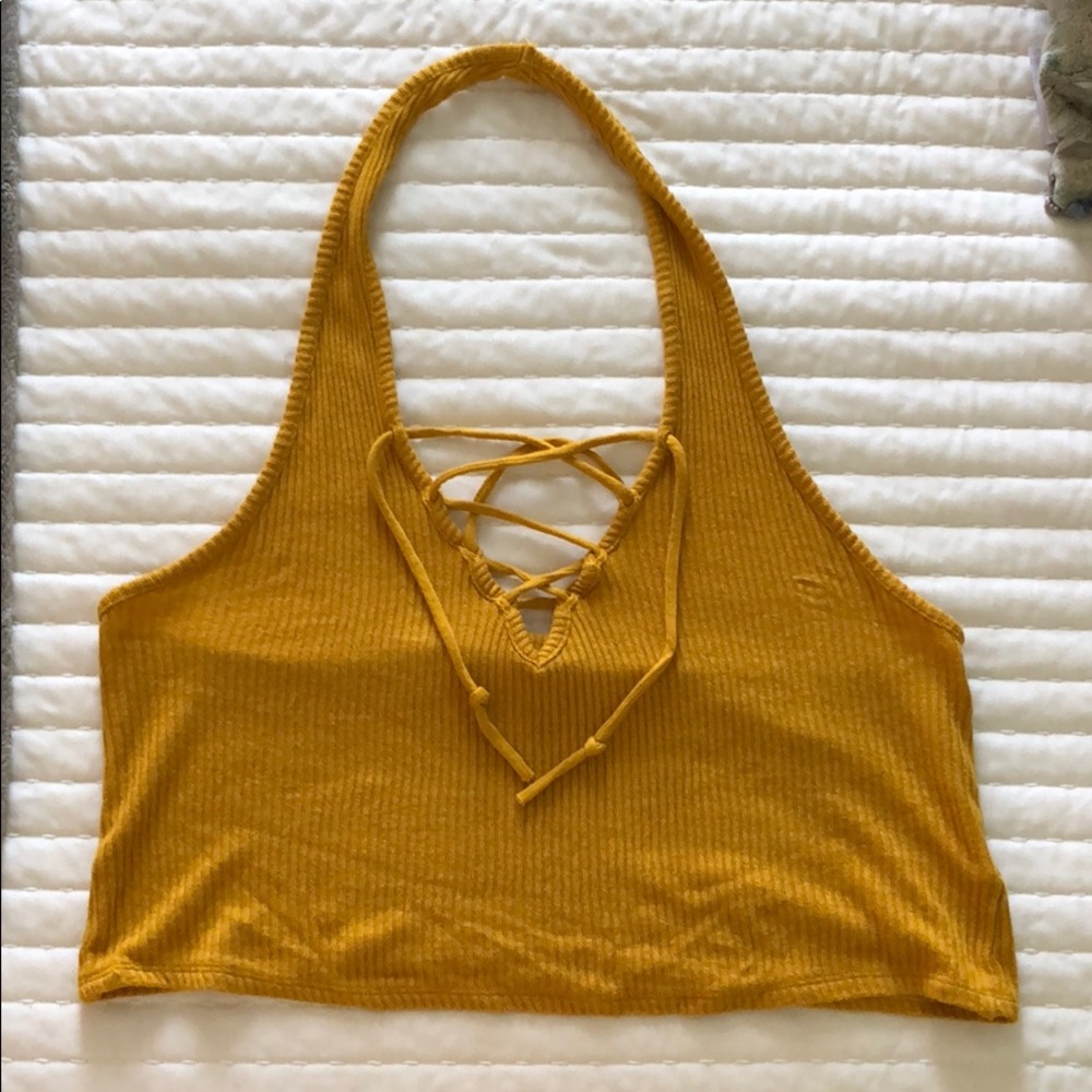 Urban Outfitters yellow crop top